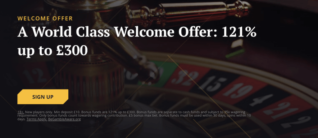 21 Casino Welcome Bonus
