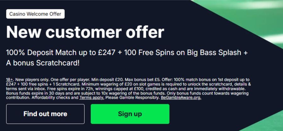 247Bet New Casino Welcome Bonus