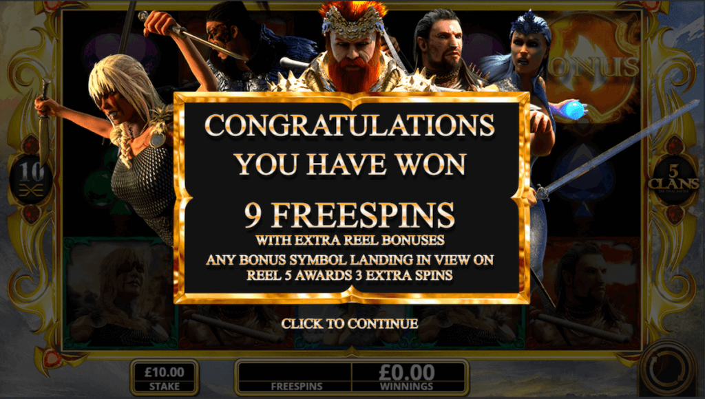 5 Clans Free Spins