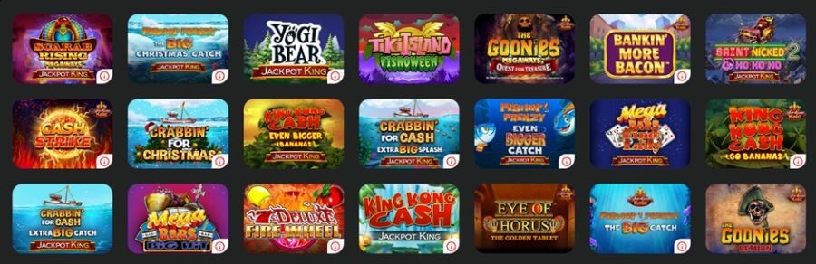 A diverse selection of Jackpot King slots at 666 Casino UK, highlighting high-volatility games and popular branded titles. Featured games include Scarab Rising Megaways, Eye of Horus The Golden Tablet, and King Kong Cash Go Bananas. The interface displays a dark theme that emphasizes the colorful game tiles for titles like Cash Strike and 7's Deluxe Fire Wheel, all eligible for major progressive jackpots.