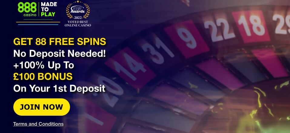 88 Casino no deposit free spins offer