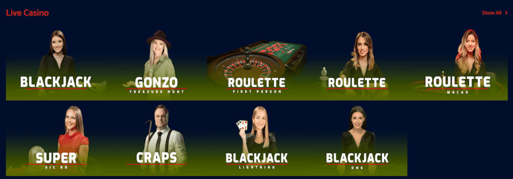 Live Dealer, Live Casino Games, UK, All British Casino