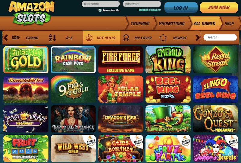 Amazon Slots UK review - slot games