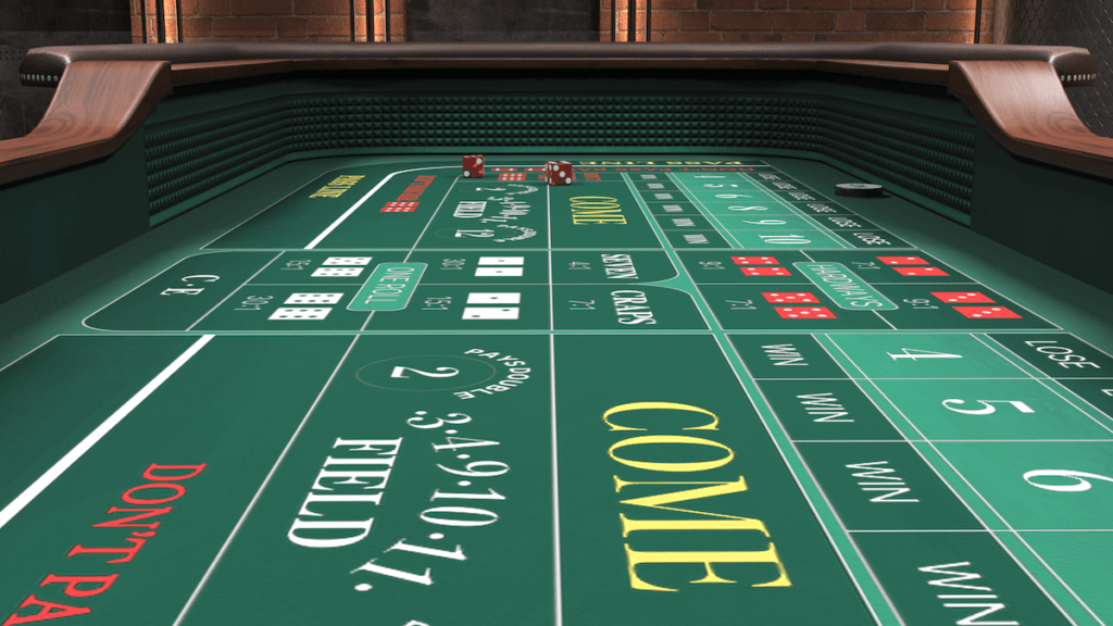 Craps table