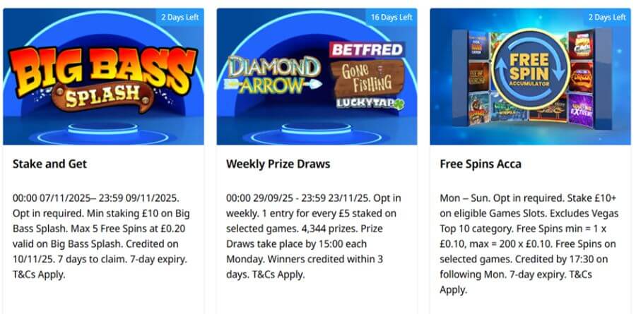 Betfred UK Promos