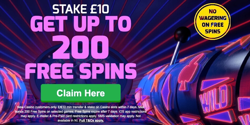 Betfred free spins offer