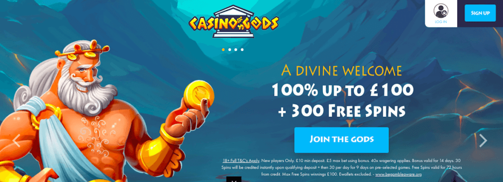 casino gods UK bonus