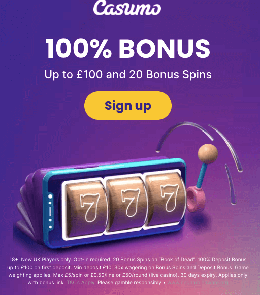 Casumo bonus banner