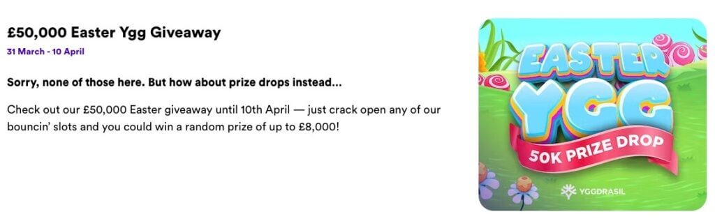 Casumo Easter YGG Giveaway
