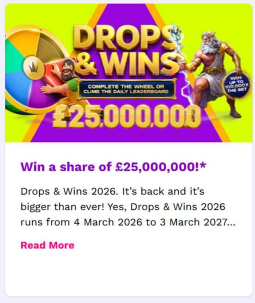 Screenshot of Casushi UK online tournaments showing exclusive promotions and events detailed by Casinohawks