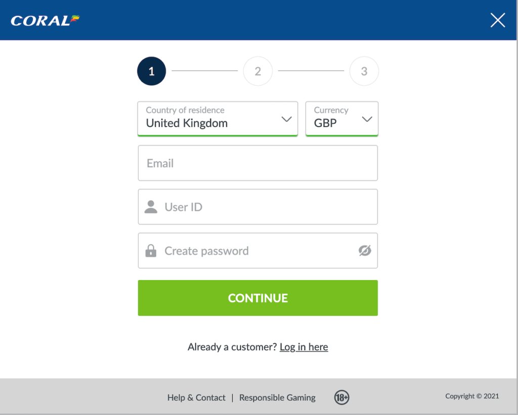 Coral Casino Registration
