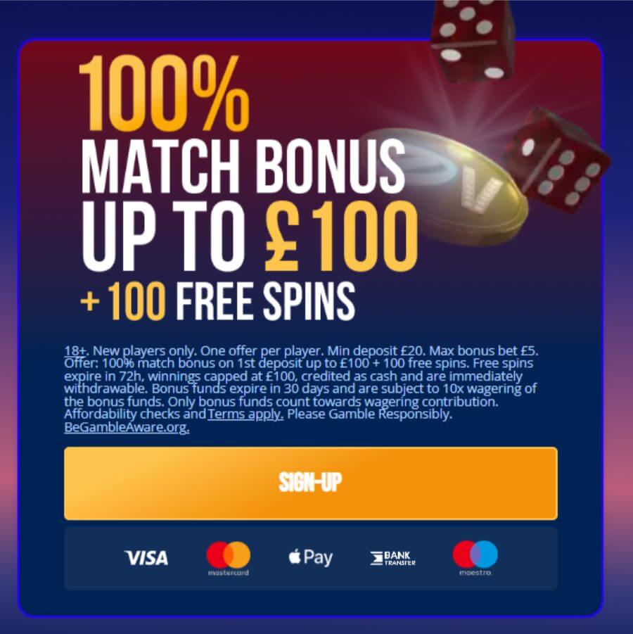 Dream Vegas UK welcome offer