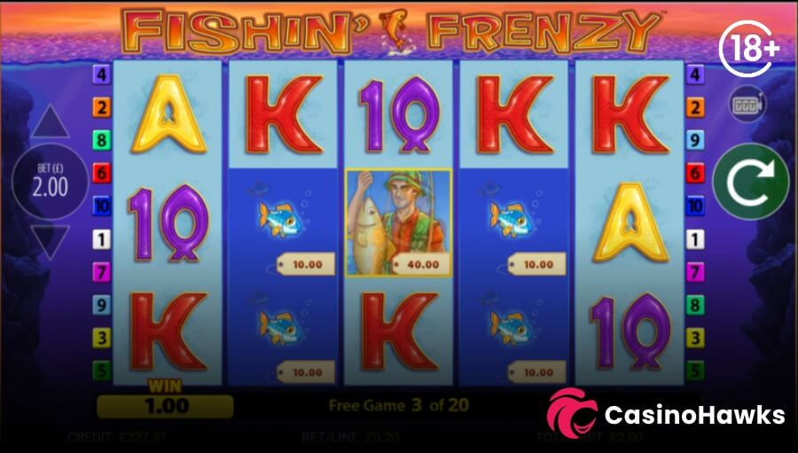 Fishin' Frenzy Jackpot King theme