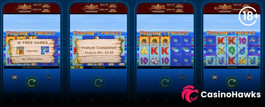 Fishin' Frenzy Jackpot King Mobile Experience