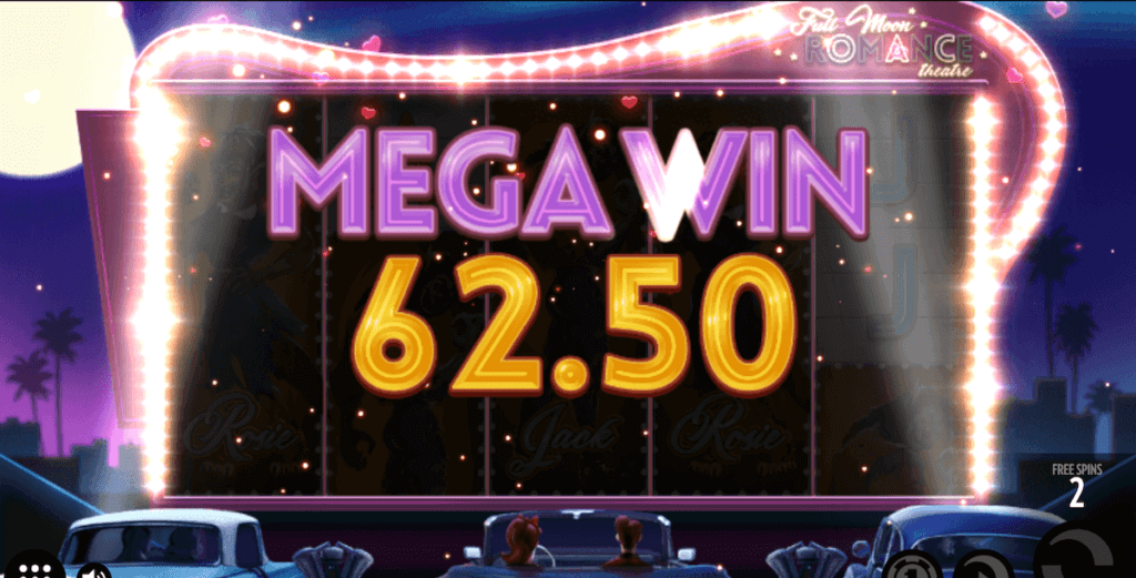 Big Payouts while playing Full Moon Romance, online slot, UK