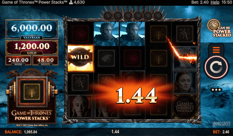 Game of Thrones Power Stacks online slot