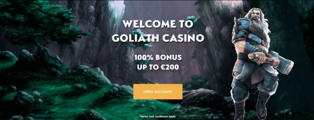 Goliath Casino welcome offer