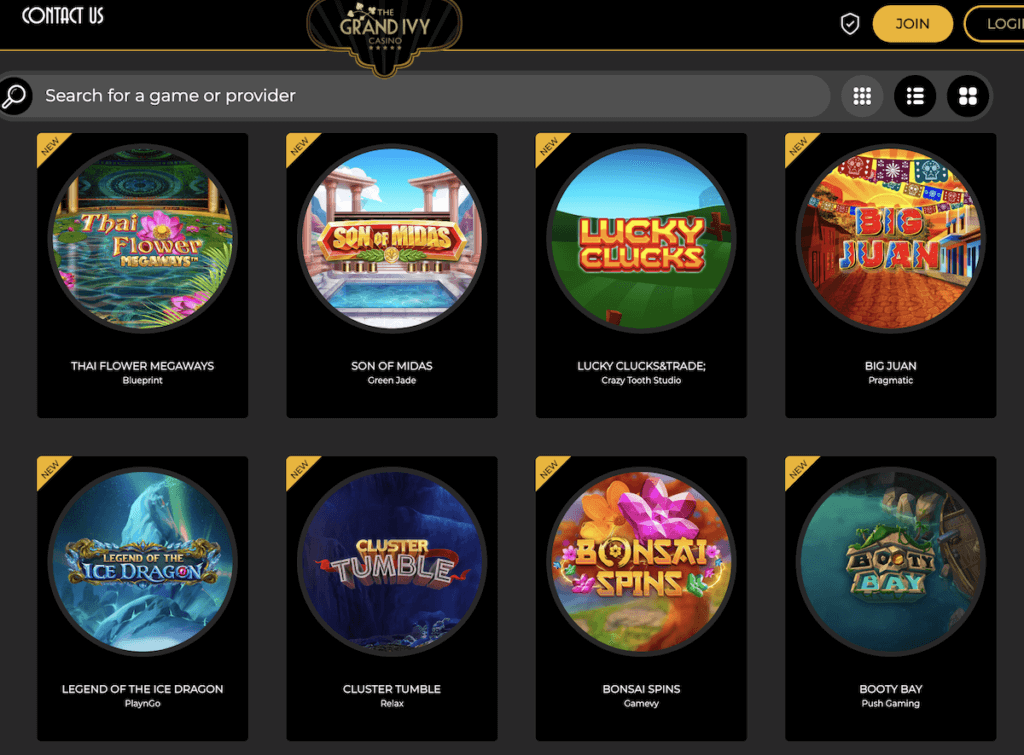 Game catalogue
