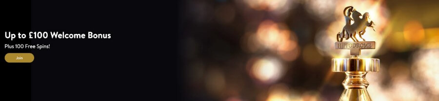 Hippodrome online casino UK welcome offer