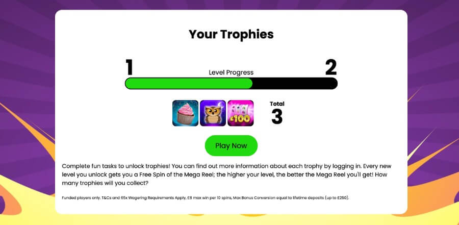 Incredible Spins UK trophies