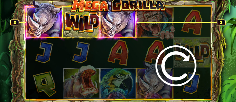 Interface of Mega Gorilla slot