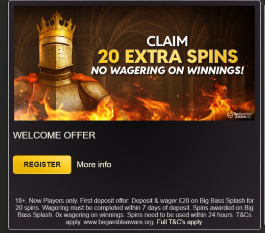 King Casino uk welcome offer