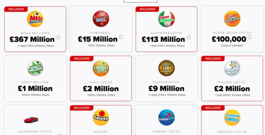 LottoGo UK lottery draws