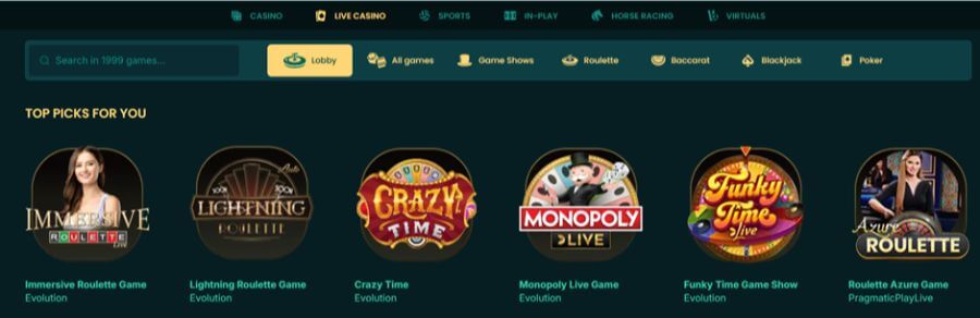 LuckyMate Live Casino