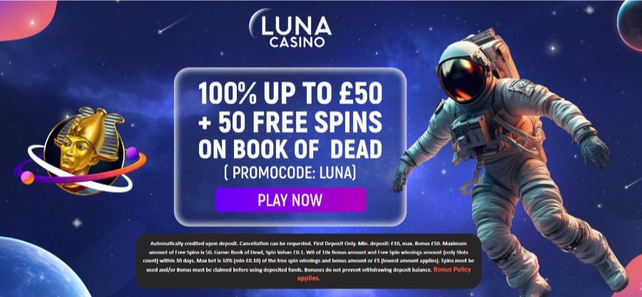 Luna Casino uk welcome offer