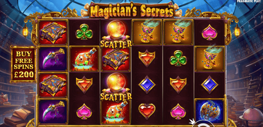 Magician's Secrets online slot, UK casinos