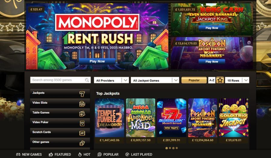 Mega Riches UK jackpot slots