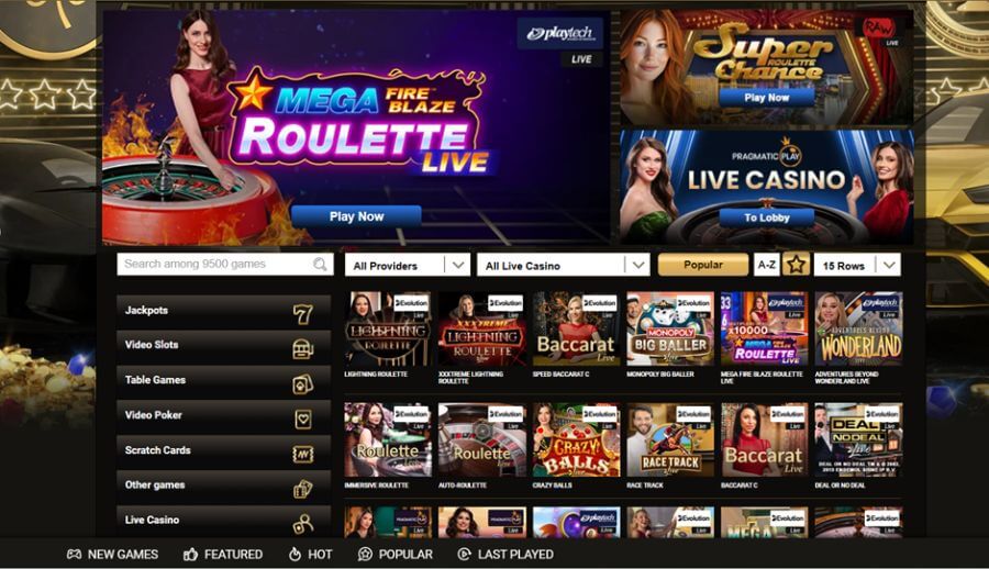 Mega Riches UK live casino