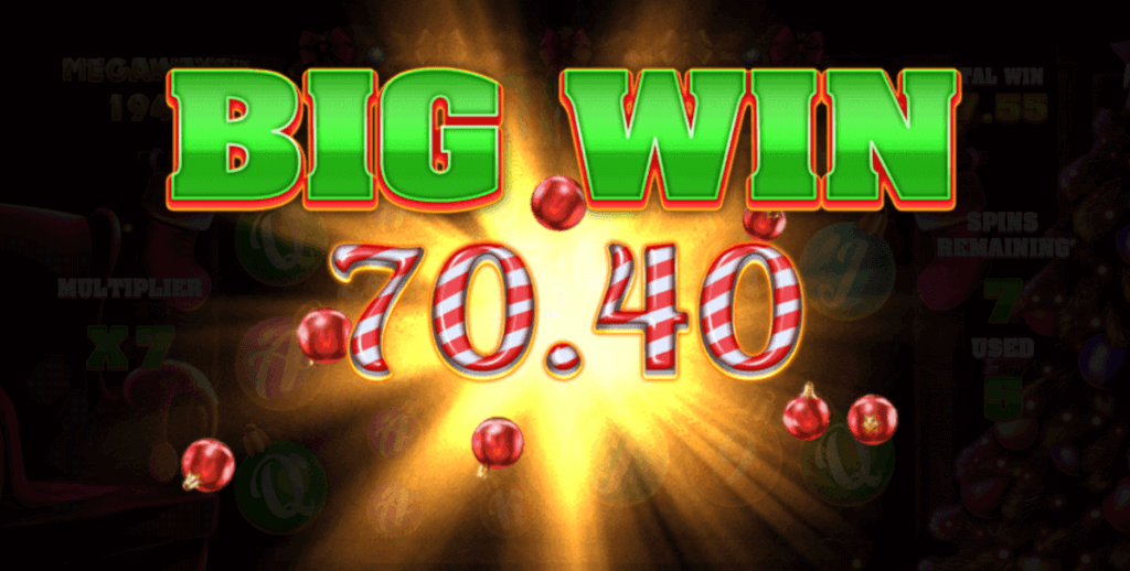 Big payouts playing Merry Christmas Megways online slots
