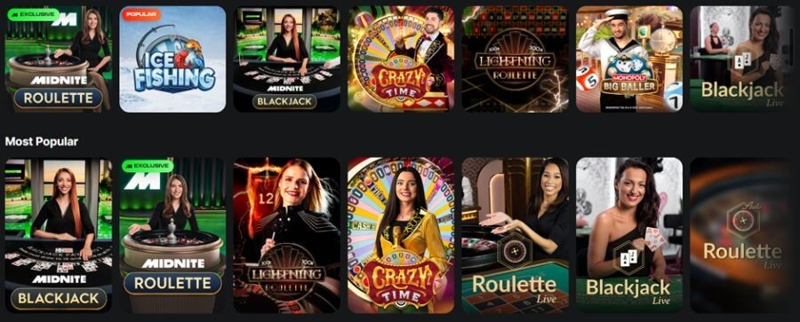 Midnite UK live casino