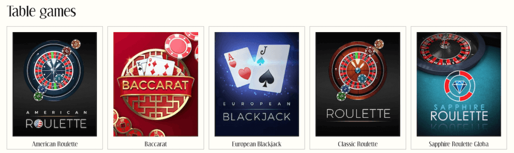 Play top casino table games at Mr Rex.