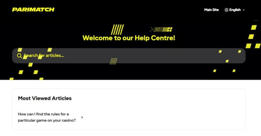 Parimatch UK help centre
