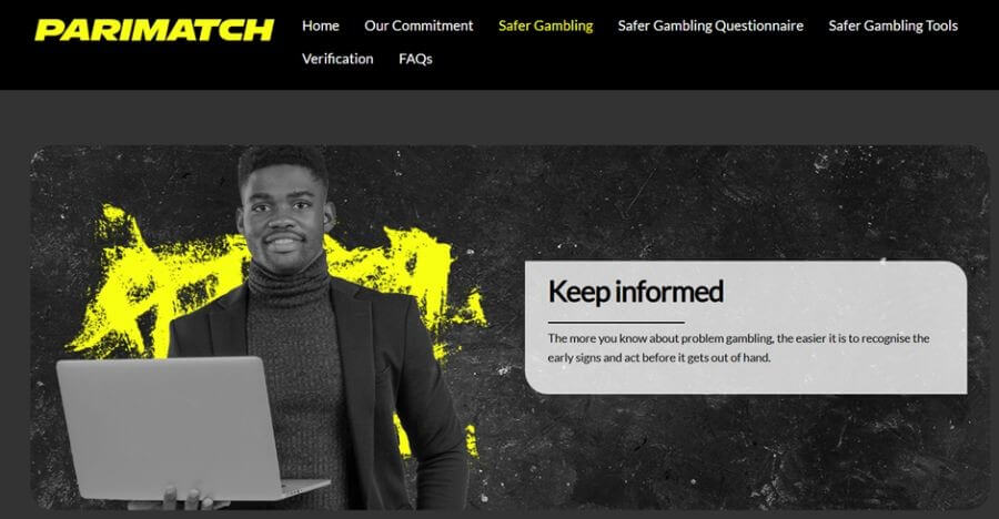 Parimatch UK safer gambling portal
