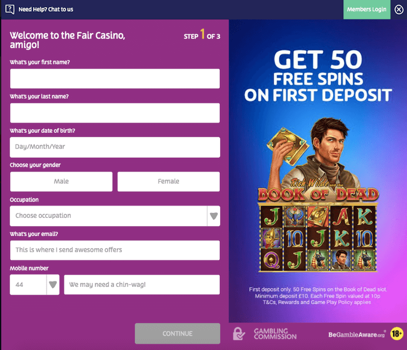 playojo casino login