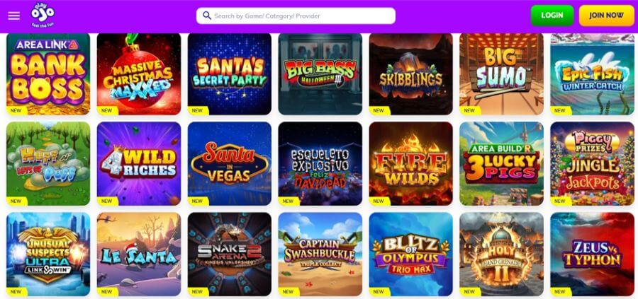 PlayOjo UK Slots