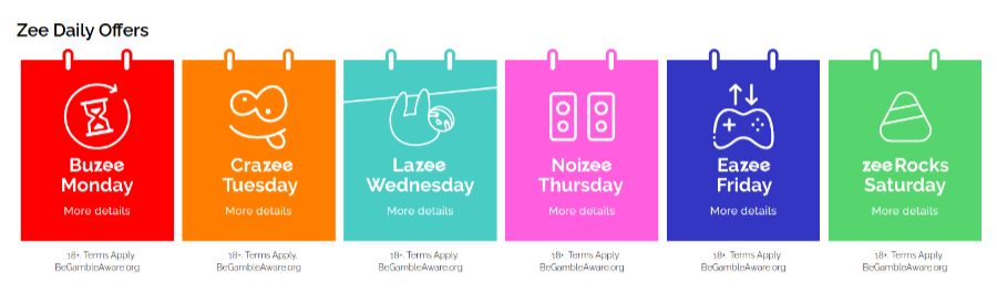 Playzee UK daily offers promo