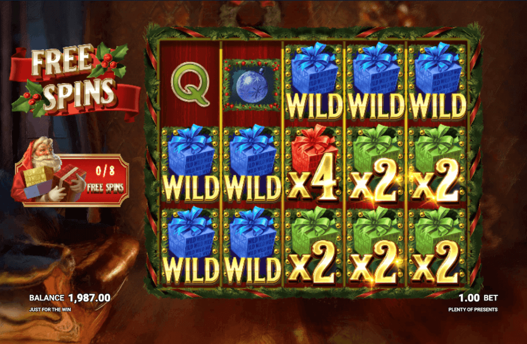 Plenty of Presents online slot multipliers wild symbols