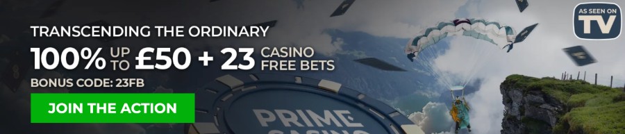 Prime Casino Welcome Offer UK