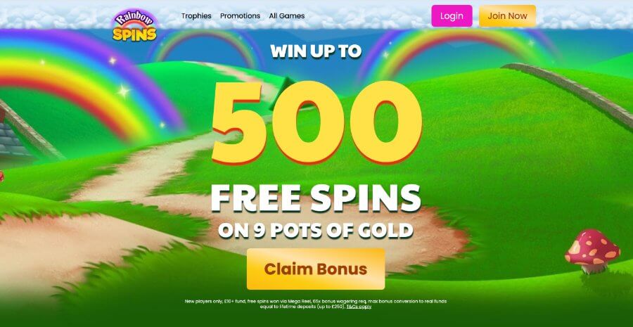 Rainbow Spins UK welcome offer
