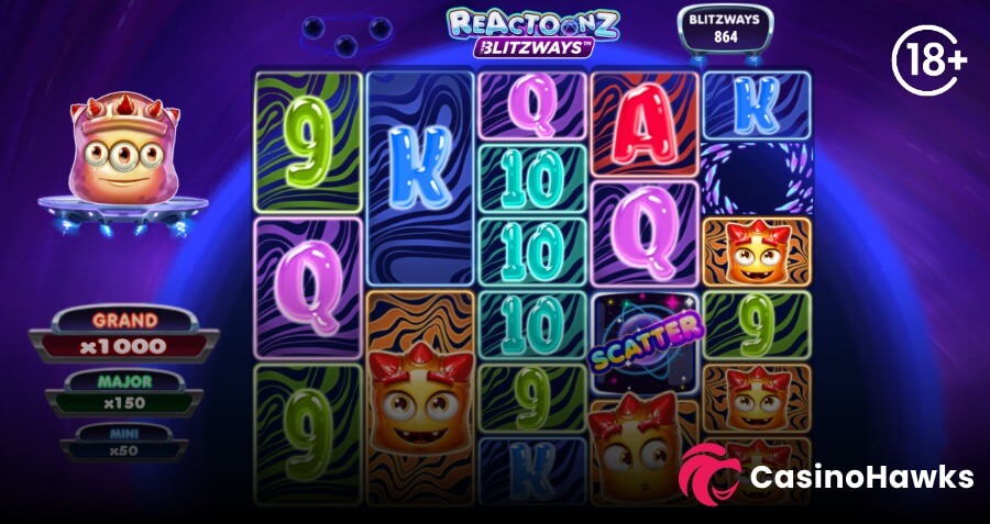 Reactoonz Blitzways Slot Reels
