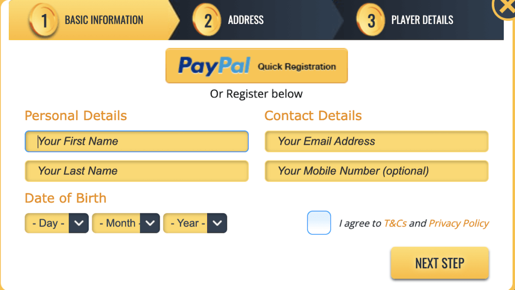 Register a New Account