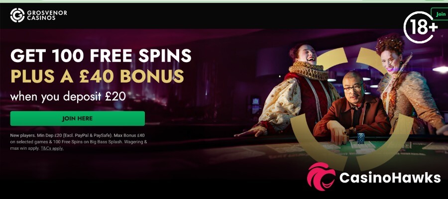 Grosvenor Casino Welcome Bonus