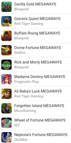 megaways slots continued