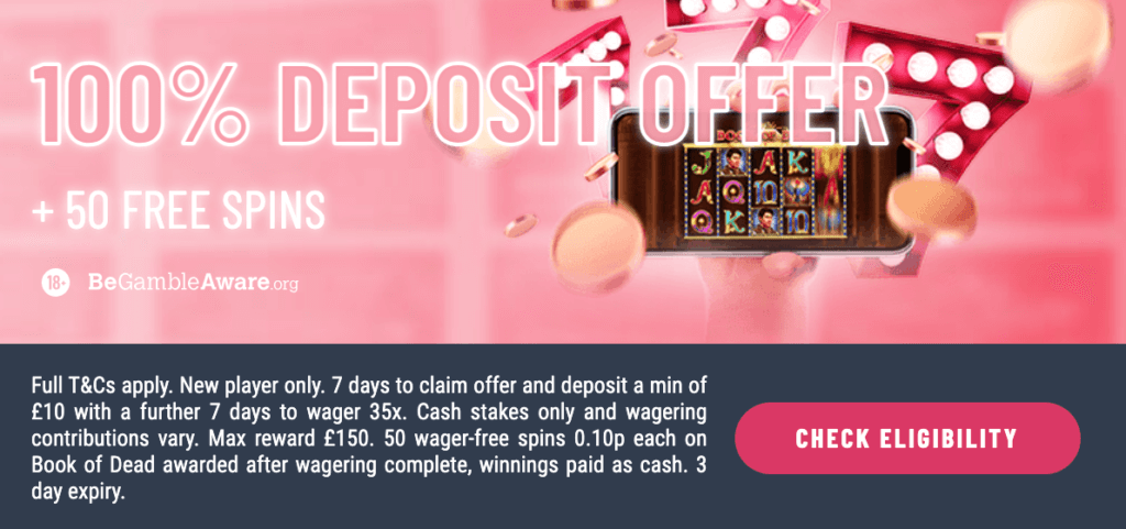 Pink Casino Welcome Bonus Banner