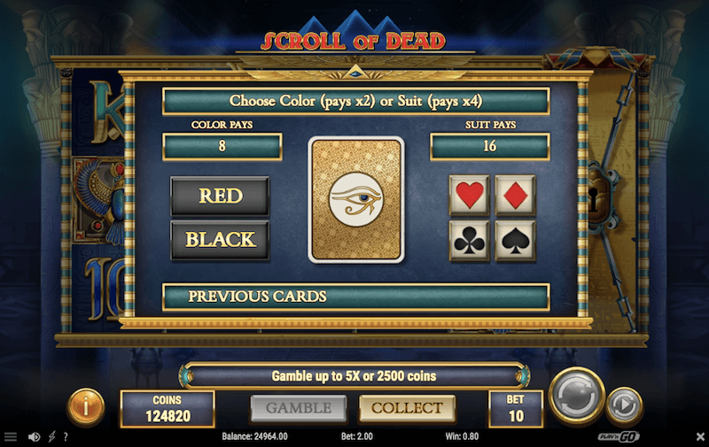 Scroll of Dead Gamble Feature