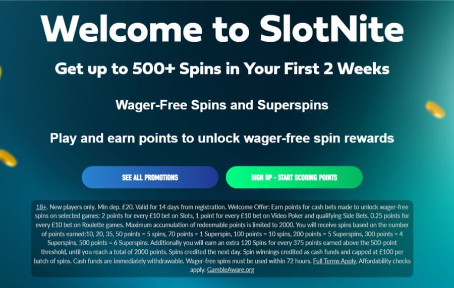 Slotnite uk welcome offer